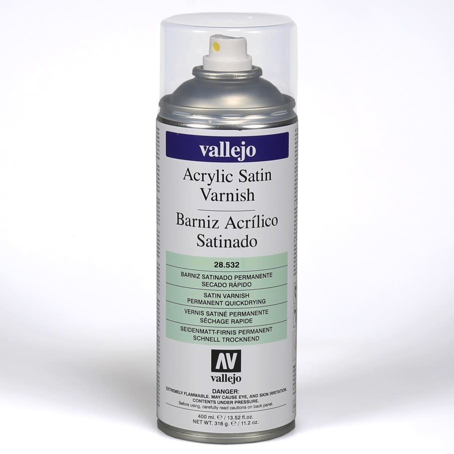 Vallejo Satin Varnish 400ml Spray Hard Knox Games