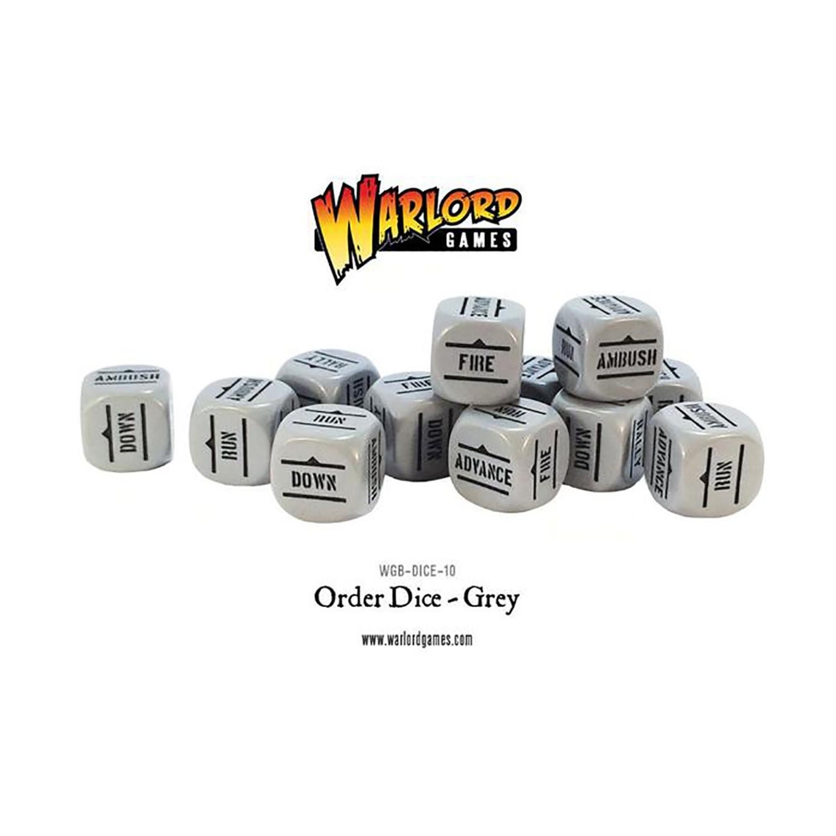 Warlord Games Bolt Action: Order Dice Grey