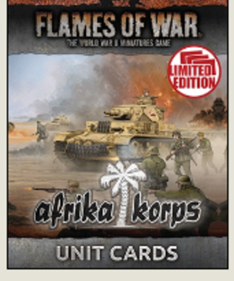 Flames of War Flames of War: Afrika Korps: Unit Cards