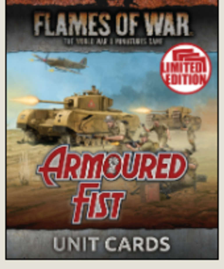 Flames of War Flames of War: British: Armoured Fist Unit Cards