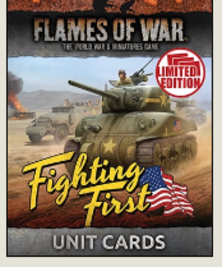 Flames of War Flames of War: American: Fighting First Unit Cards