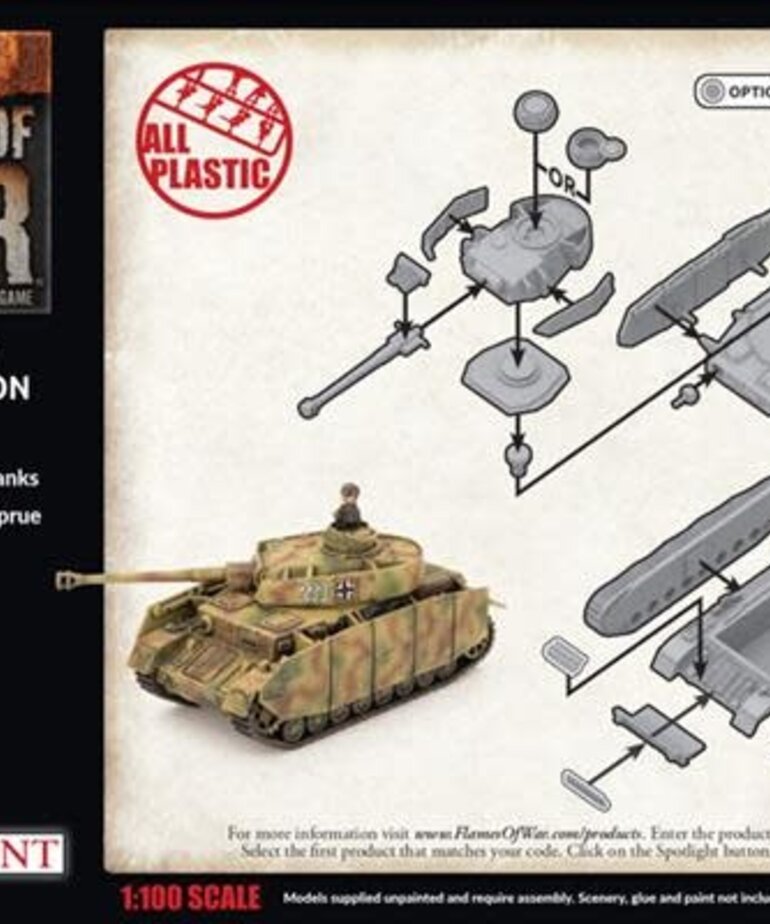 Flames of War Flames of War: German: Panzer IV Tank Platoon