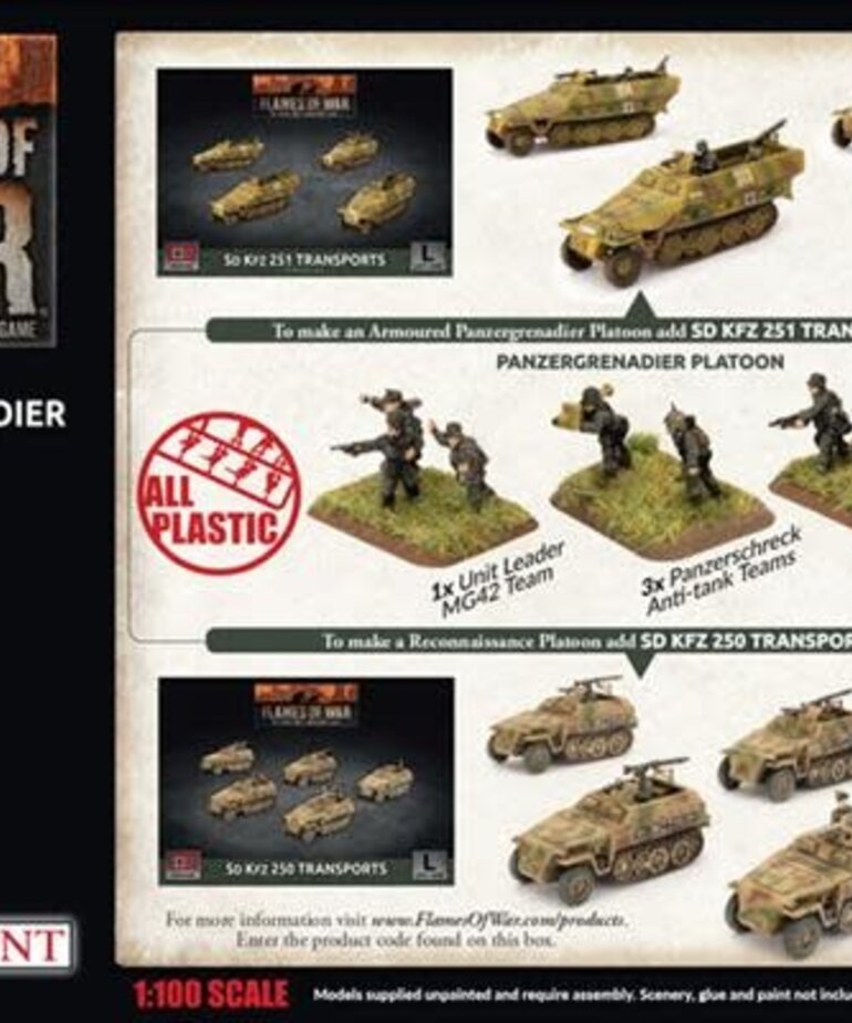 Flames of War Flames of War German Panzergrenadier Platoon