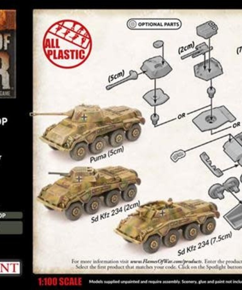 Flames of War Flames of War: German: Puma Scout Troop