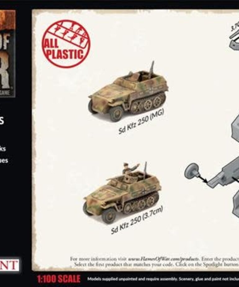 Flames of War Flames of War: German: SD KFZ 250 Transports