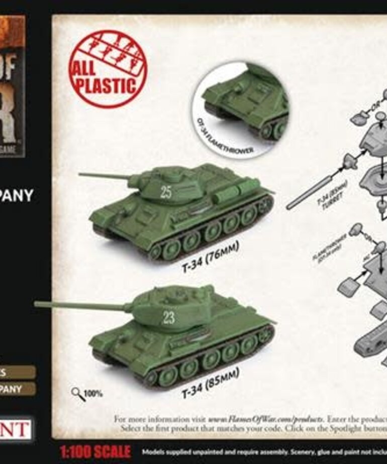Flames of War Flames of War: Soviet: T-34 Tank Company Late