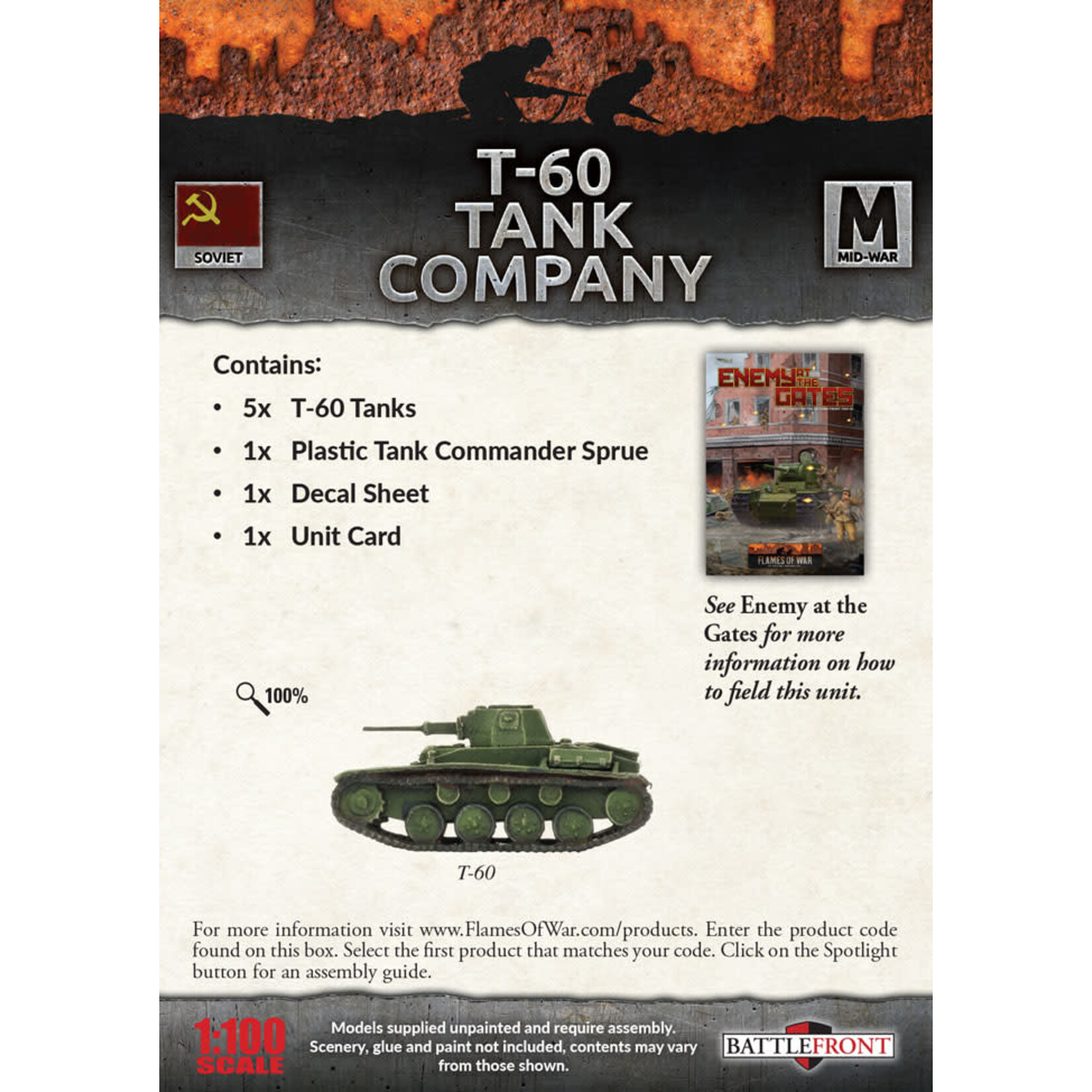 Flames of War Flames of War: Soviet: T-60 Tank Company