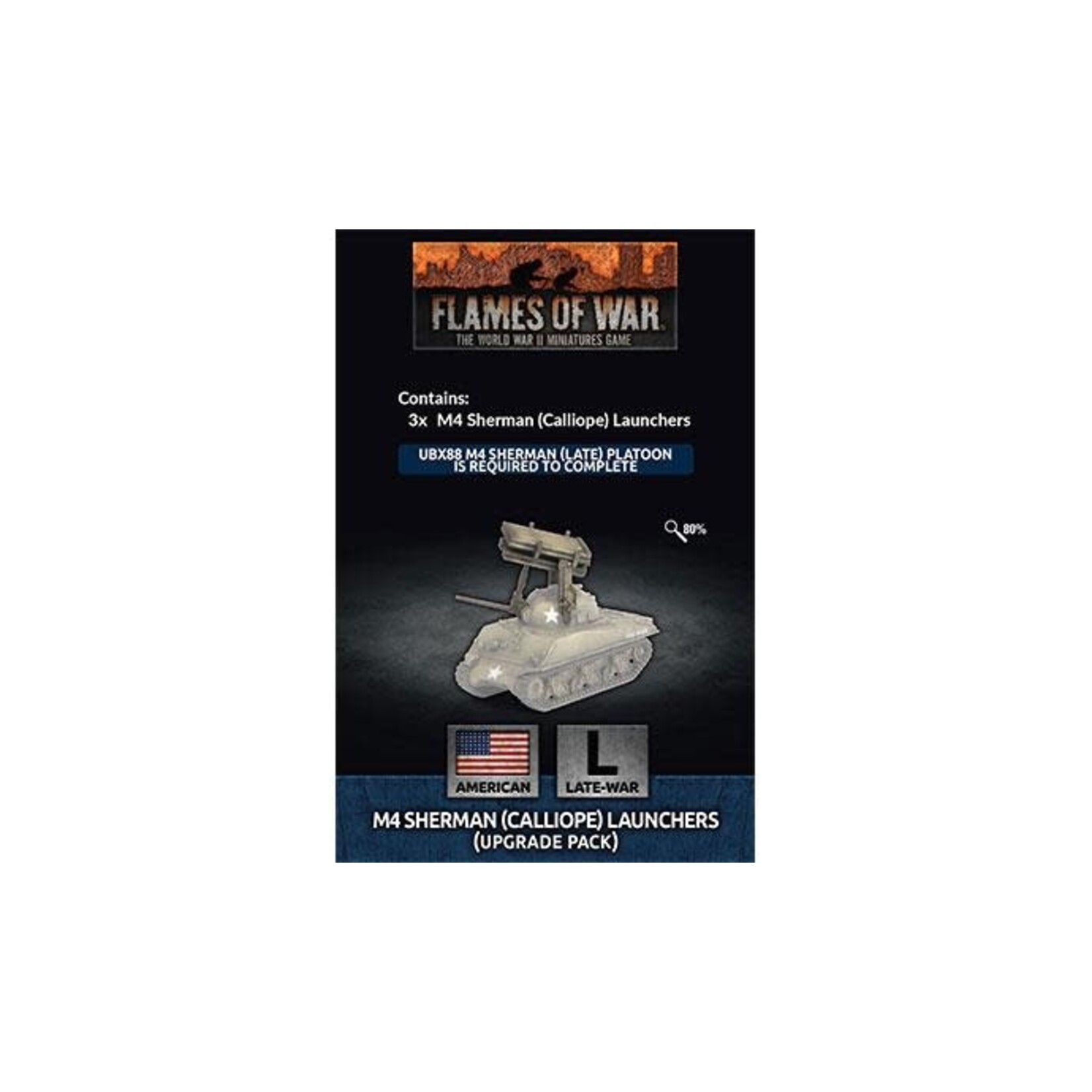 Flames of War Flames of War: American: M4 Sherman (Calliope) Launchers (Upgrade Pack)
