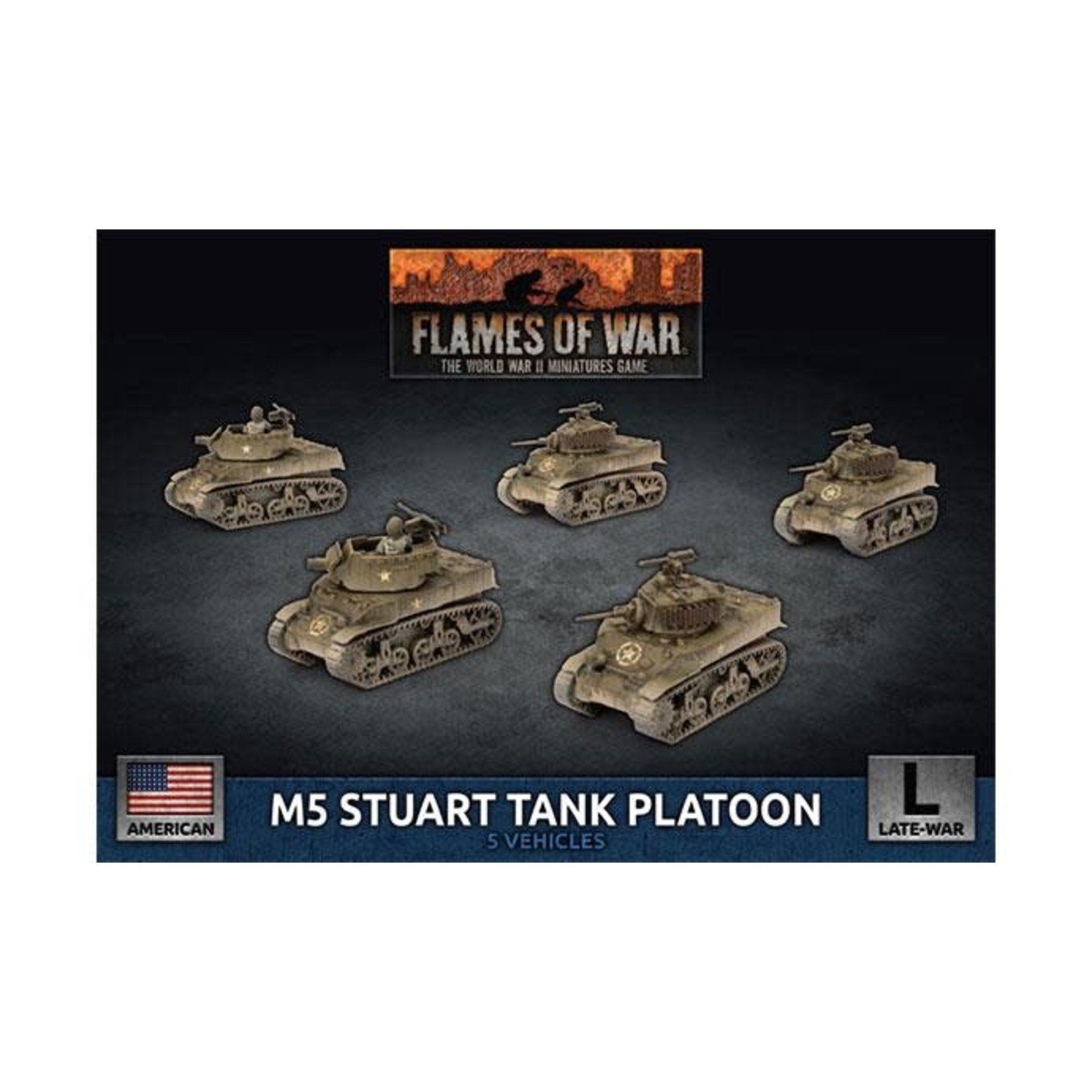 Flames of War Flames of War: American: M5 Stuart Tank Platoon
