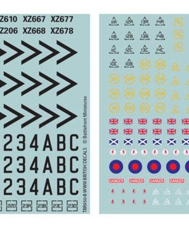 Team Yankee WW3: Team Yankee: British: Decal Set (4)
