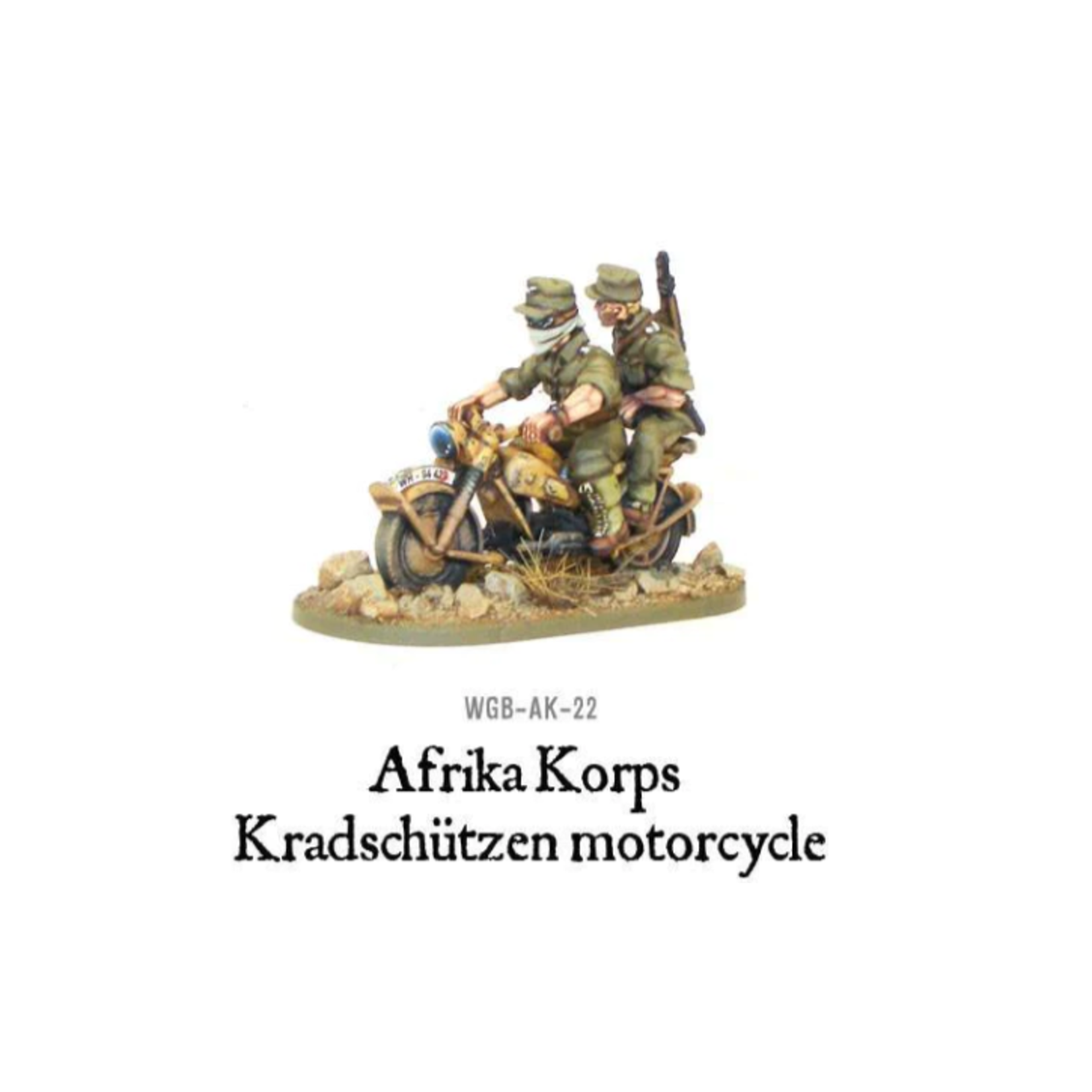 Warlord Games Bolt Action: German: Afrika Korps Kradschutzen Motorcycle