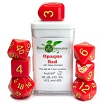 Role 4 Initiative R4I Diffusion Dice: Opaque Red with Yellow (7) Set
