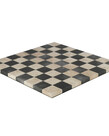 Worldwise Imports 14.5" Leatherette Dusky Black and Cream Chessboard