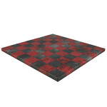 Worldwise Imports 14.5" Leatherette Dusky Black and Red Chessboard