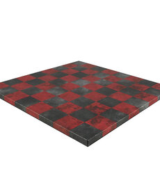 Worldwise Imports 14.5" Leatherette Dusky Black and Red Chessboard