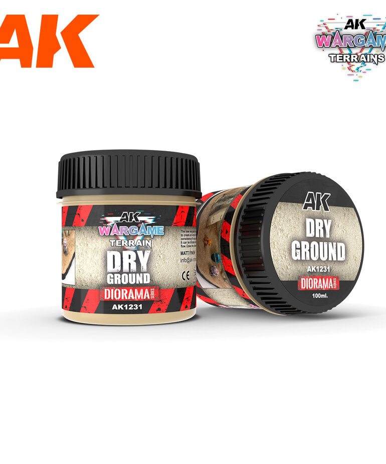 AK Interactive AK1231 Wargames Terrain Diorama Series: Dry Ground (100ml)