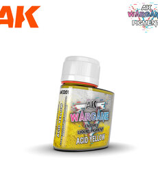AK Interactive AK1201 Wargames Enamel Liquid Pigment: Acid Yellow (35ml)
