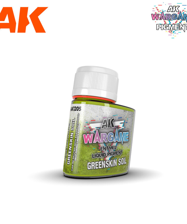 AK Interactive AK1205 Wargames Enamel Liquid Pigment: Greenskin Soil (35ml)