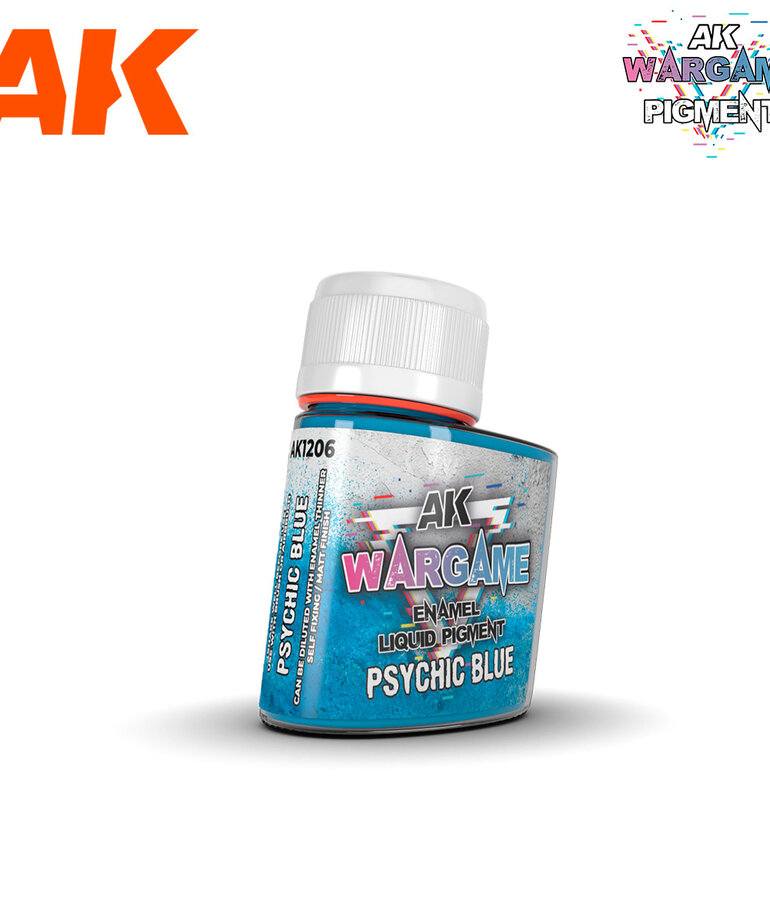 AK Interactive AK1206 Wargames Enamel Liquid Pigment: Psychic Blue (35ml)