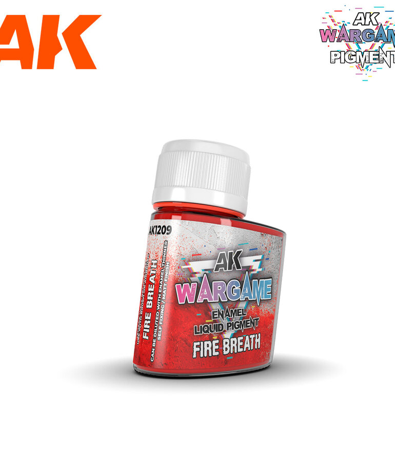 AK Interactive AK1209 Wargames Enamel Liquid Pigment: Fire Breath (35ml)
