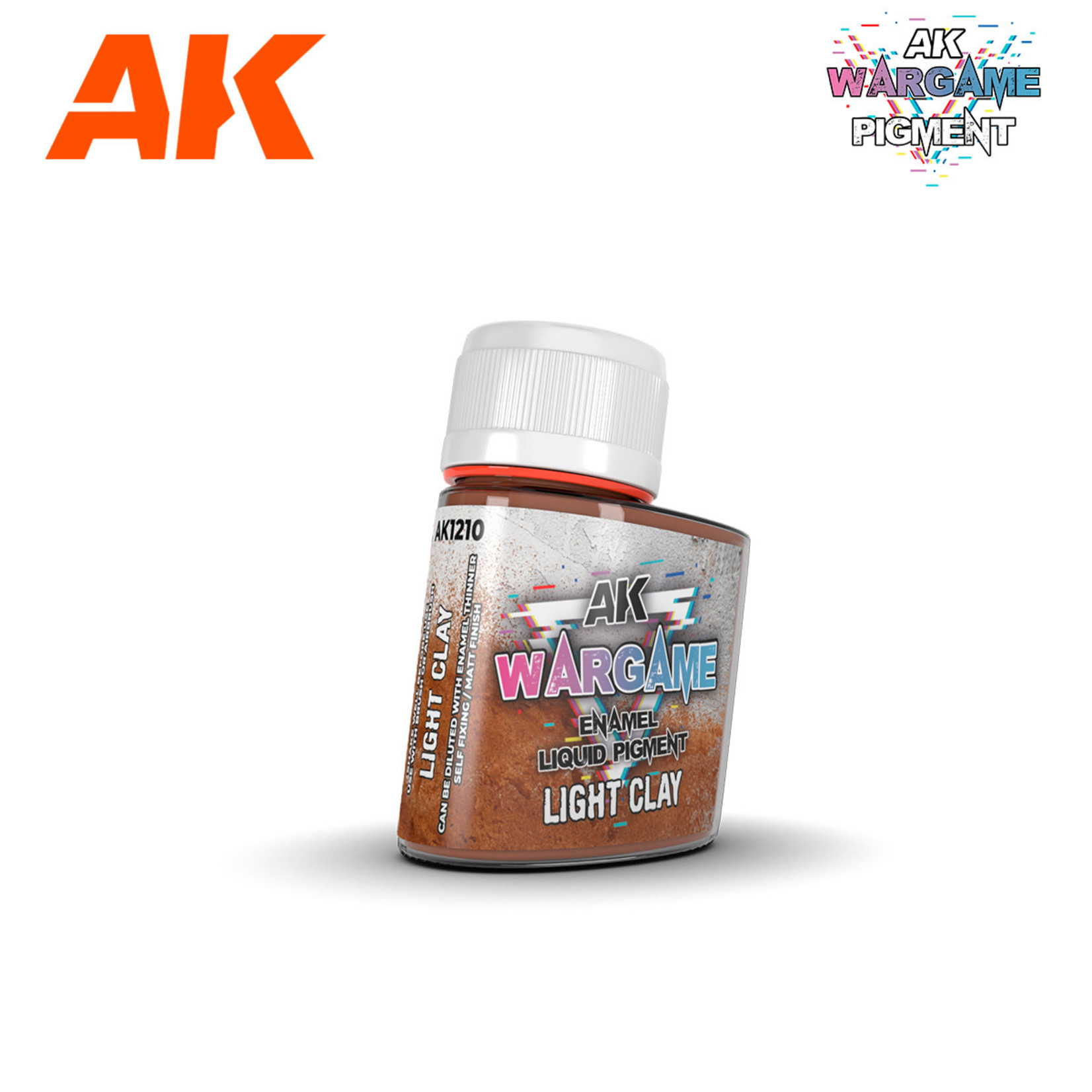 AK Interactive AK1210 Wargames Enamel Liquid Pigment: Light Clay (35ml)