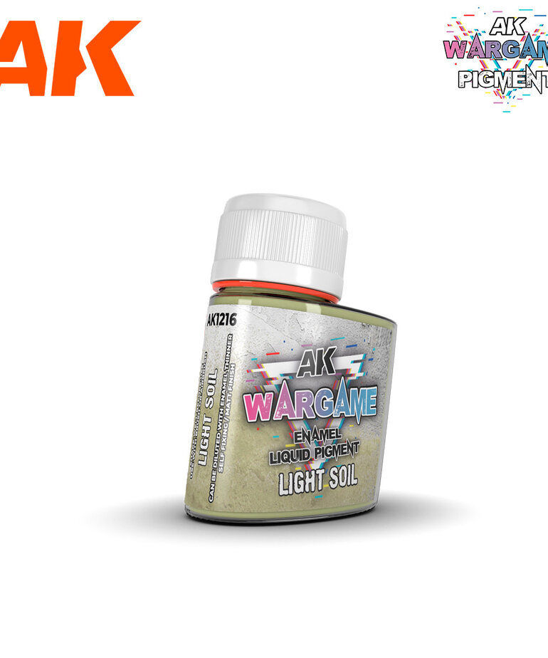 AK Interactive AK1216 Wargames Enamel Liquid Pigment: Light Soil (35ml)