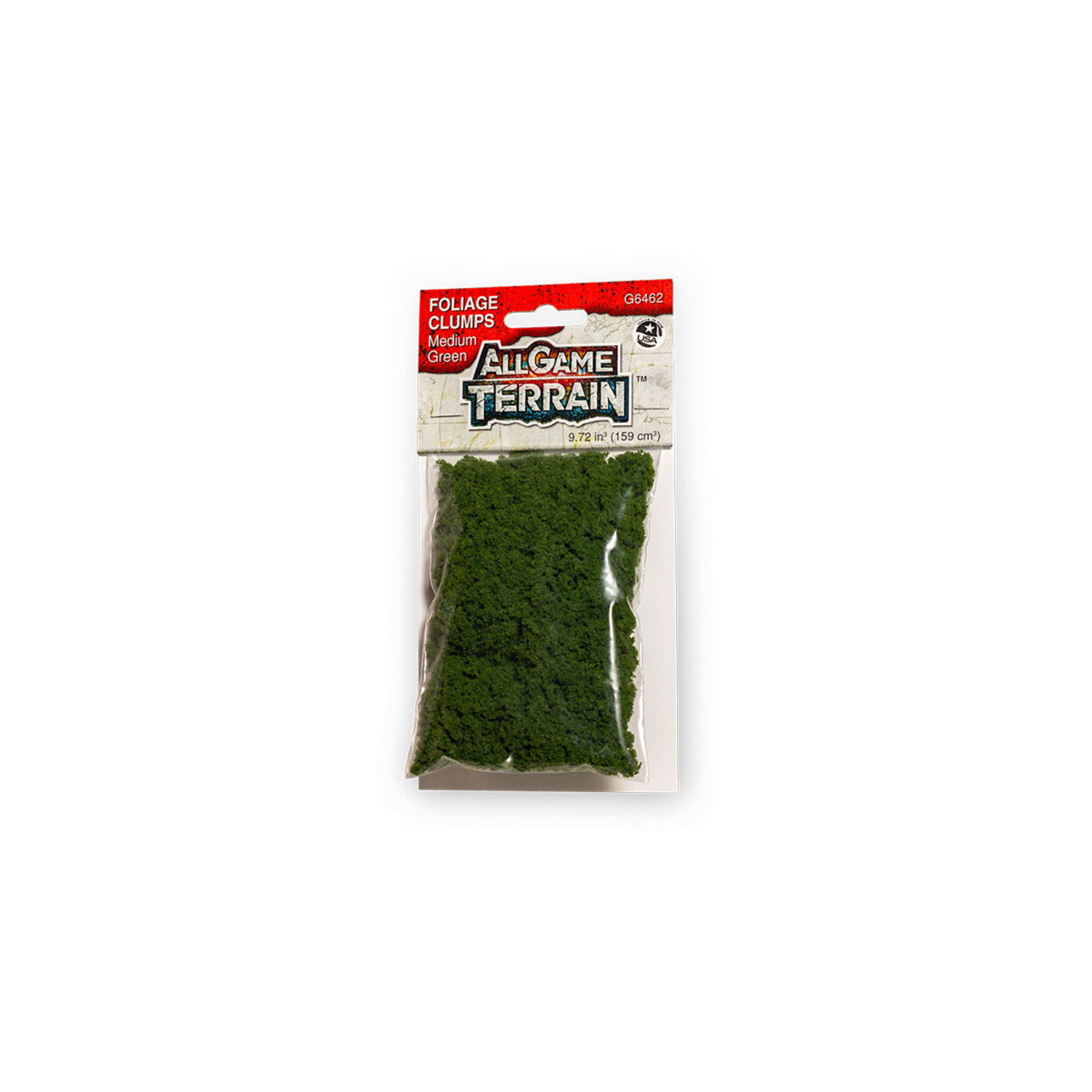 Woodland Scenics All Game Terrain G6462 Foliage Clumps Medium Green (9.72 in3)