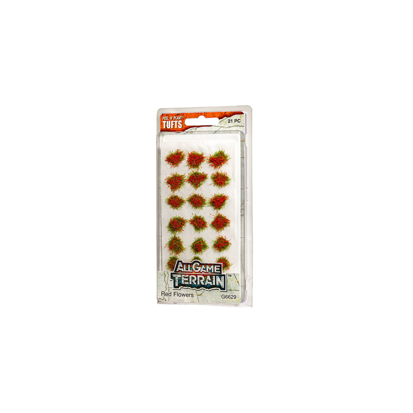 Woodland Scenics All Game Terrain G6629 Peel 'N' Plant Tufts Red Flowers (21)