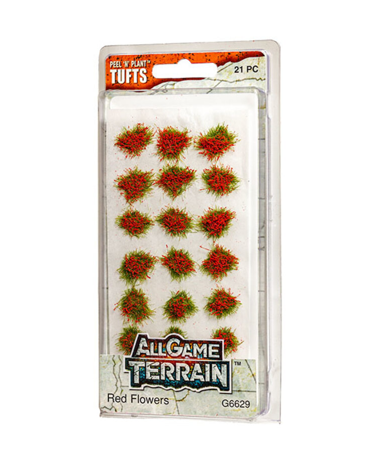Woodland Scenics All Game Terrain G6629 Peel 'N' Plant Tufts Red Flowers (21)