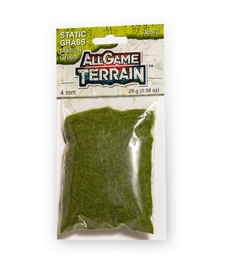 Woodland Scenics All Game Terrain G6572 Static Grass Medium Green 4mm  (28g)