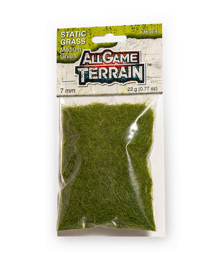 Woodland Scenics All Game Terrain G6584 Static Grass Medium Green 7mm  (22g)