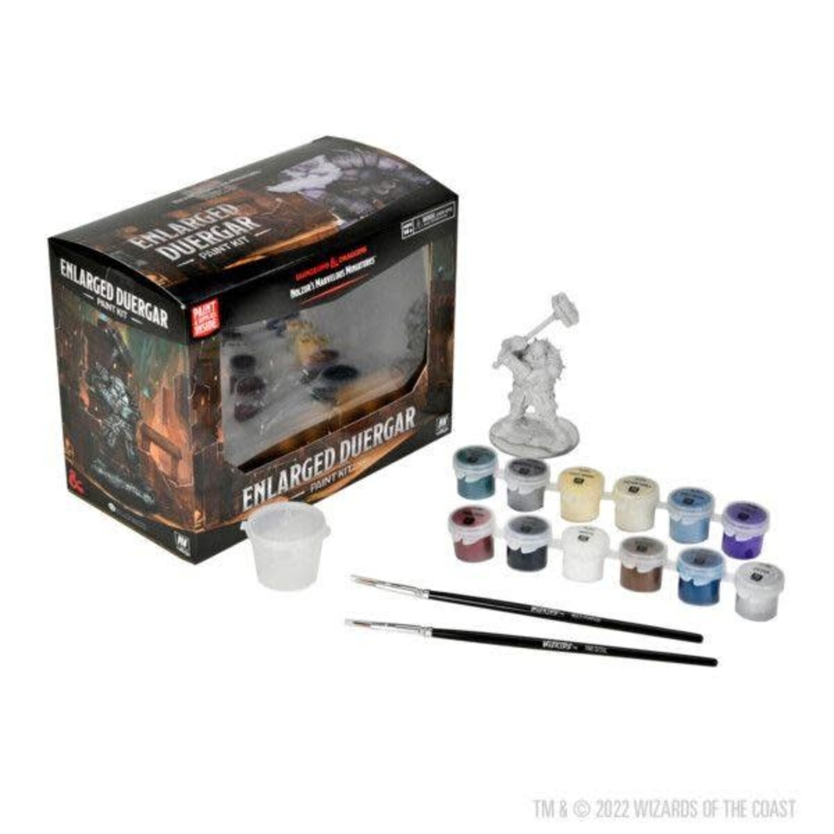 Wizkids DISCOACD Paint Night Kit: Dungeons & Dragons: Nolzur's Marvelous Miniatures: Enlarged Dueregar