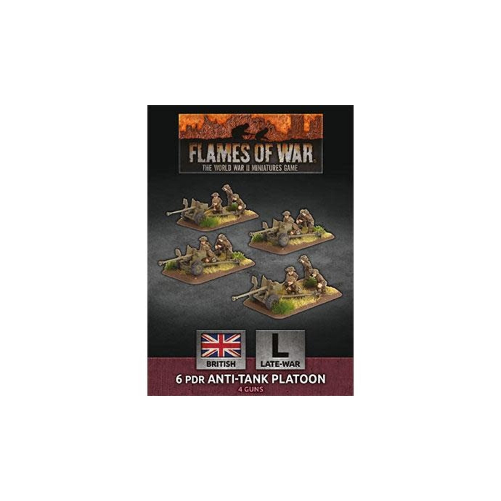 Flames of War Flames of War British: 6pounder Anti-Tank Platoon (4)