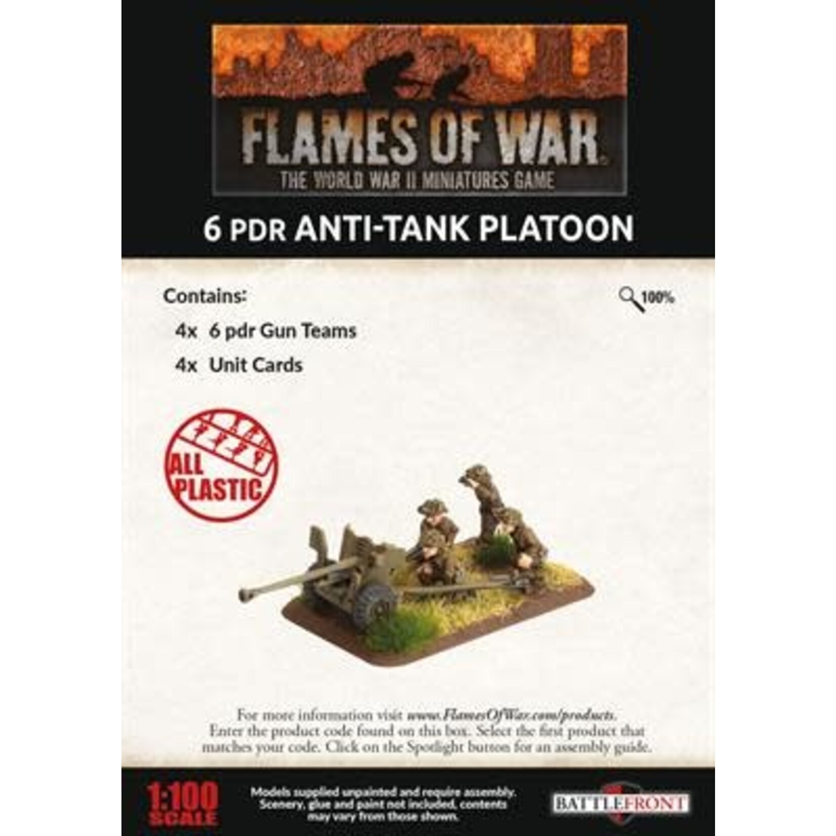 Flames of War Flames of War British: 6pounder Anti-Tank Platoon (4)