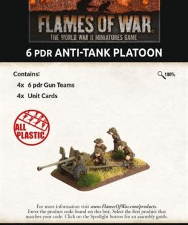 Flames of War Flames of War British: 6pounder Anti-Tank Platoon (4)