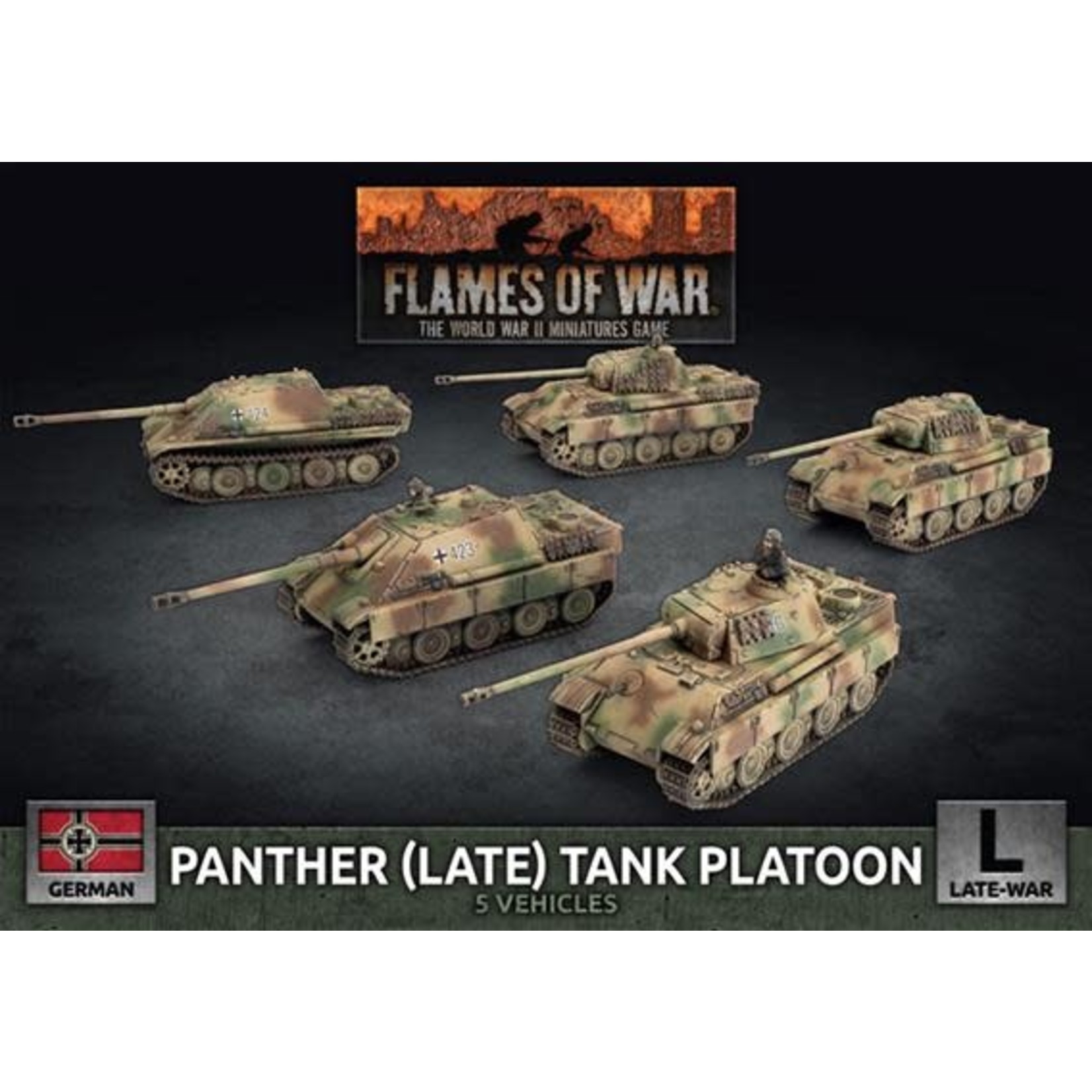Flames of War Flames of War: German: Panther (Late) Tank (5) Platoon (Jagdpanther)