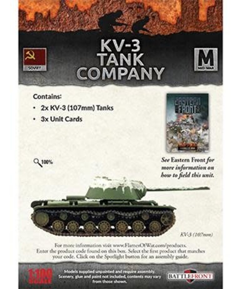 Flames of War Flames of War: Soviet: KV-3 Tank Company (2)