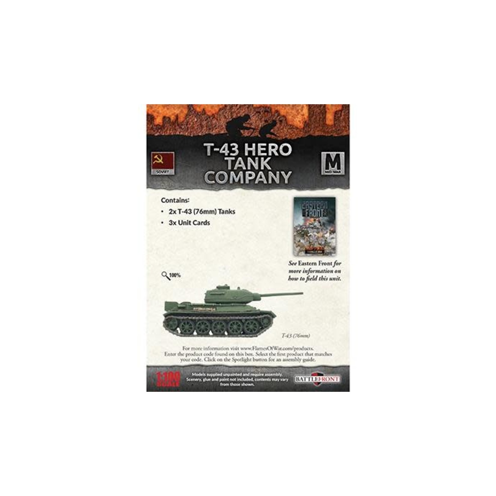 Battlefront Flames of War: Soviet: T-43 Hero Tank Platoon (2)