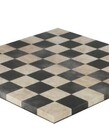 Worldwise Imports 14.5" Leatherette Dusky Black and Cream Chessboard