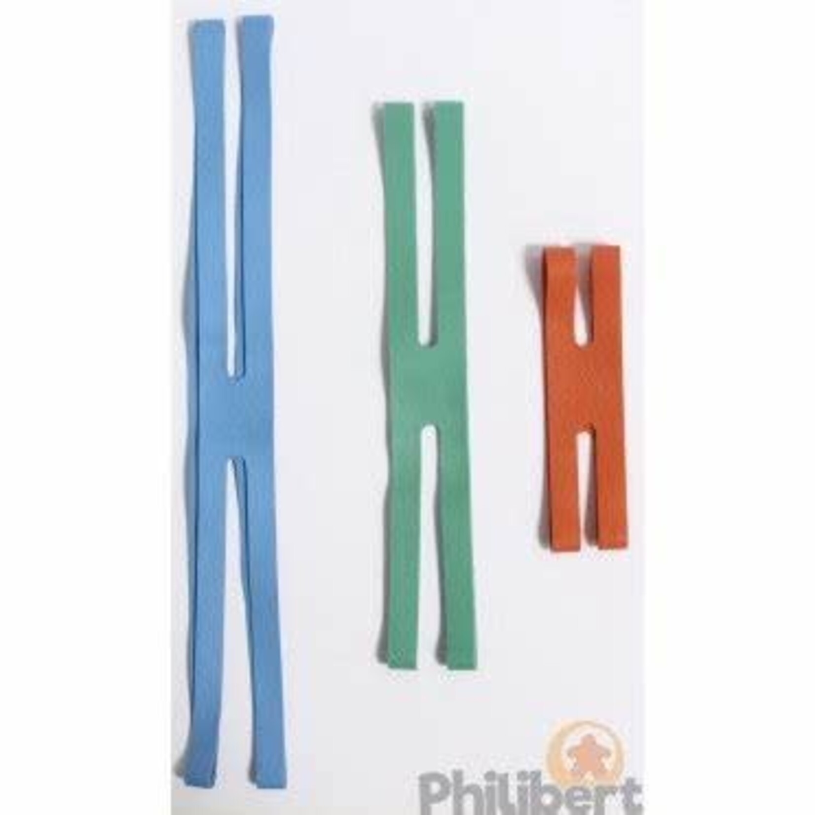Flying Buffalo #803 Box Bands: 4 Way Rubber-Bands Small Red