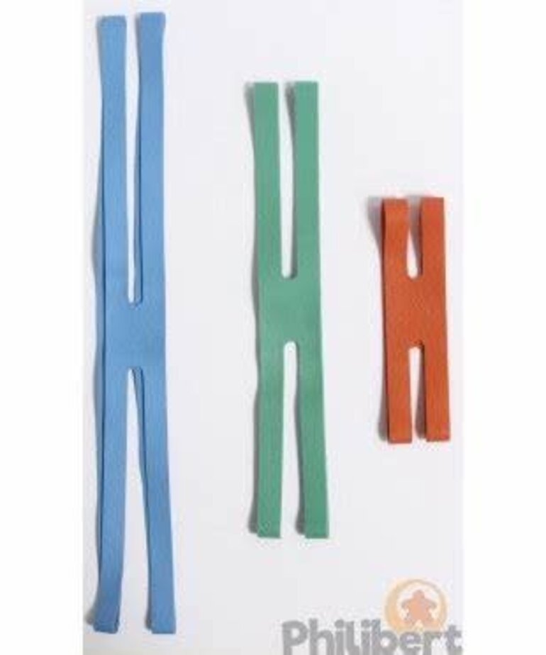 Flying Buffalo #804 Box Bands: 4 Way Rubber-Bands Medium Green