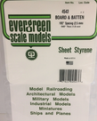 Evergreen Scale Models Evergreen 4543 - .100" X 6" X 12" OPAQUE WHITE POLYSTYRENE BOARD AND BATTEN SIDING (1) SHEET Evergreen Scale Models Evergreen 4543 - .100" X 6" X 12" OPAQUE WHITE POLYSTYRENE BOARD AND BATTEN SIDING (1) SHEET