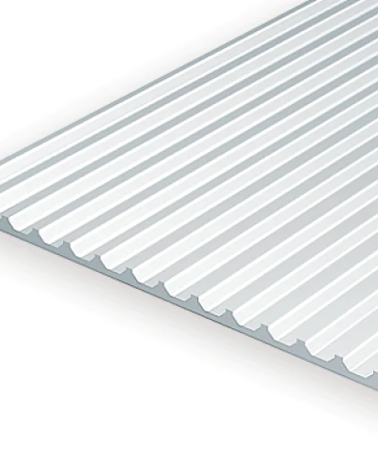 Evergreen Scale Models Evergreen 4542 - .075" X 6" X 12" OPAQUE WHITE POLYSTYRENE BOARD AND BATTEN SIDING (1) SHEET