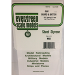 Evergreen Scale Models Evergreen 4544 - .125" X 6" X 12" OPAQUE WHITE POLYSTYRENE BOARD AND BATTEN SIDING (1) SHEET