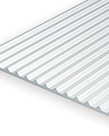 Evergreen Scale Models Evergreen 4544 - .125" X 6" X 12" OPAQUE WHITE POLYSTYRENE BOARD AND BATTEN SIDING (1) SHEET