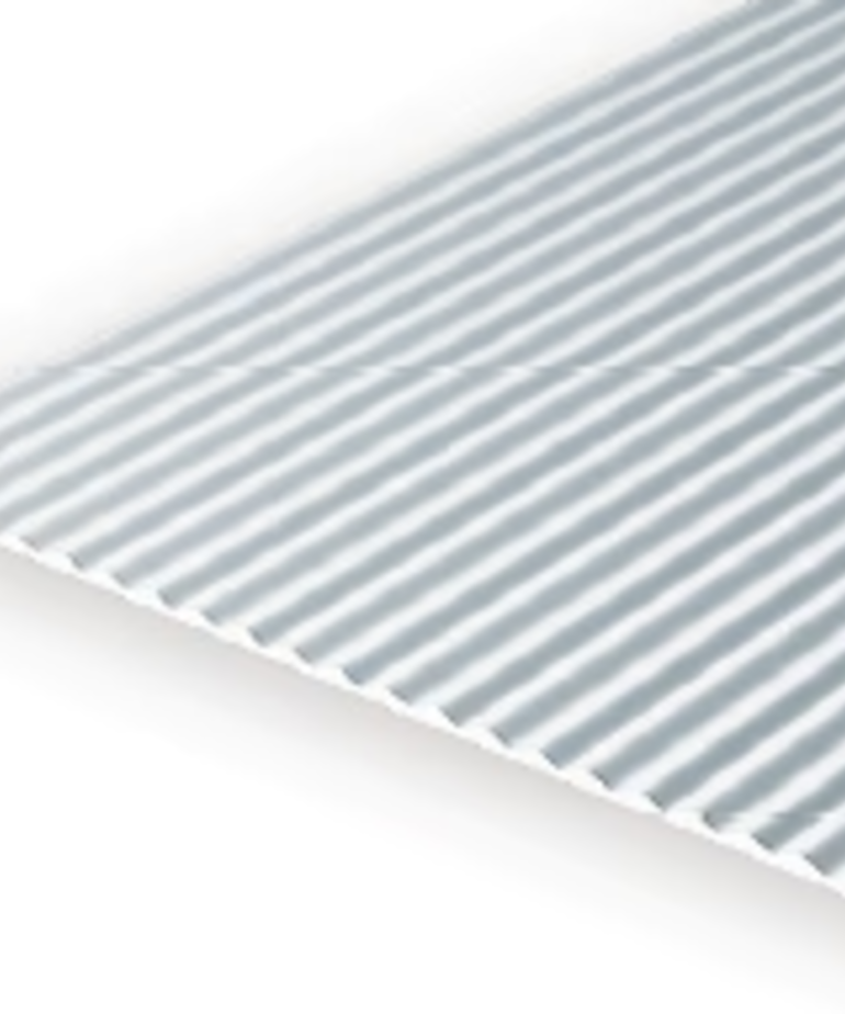 Evergreen Scale Models Evergreen 4528 - .080" X 6" X 12" OPAQUE WHITE POLYSTYRENE CORRUGATED SIDING (1) SHEET