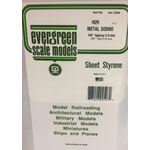 Evergreen Scale Models Evergreen 4526 - .040" X 6" X 12" OPAQUE WHITE POLYSTYRENE CORRUGATED SIDING (1) SHEET