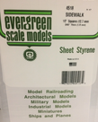 Evergreen Scale Models Evergreen 4518 - 1/2" X 1/2" X 6" X 12" OPAQUE WHITE POLYSTYRENE SIDEWALK (1) SHEET Evergreen Scale Models Evergreen 4518 - 1/2" X 1/2" X 6" X 12" OPAQUE WHITE POLYSTYRENE SIDEWALK (1) SHEET