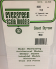 Evergreen Scale Models Evergreen 4506 - 1/3" X 1/3" X 6" X 12" OPAQUE WHITE POLYSTYRENE SQUARE TILE (1) SHEET Evergreen Scale Models Evergreen 4506 - 1/3" X 1/3" X 6" X 12" OPAQUE WHITE POLYSTYRENE SQUARE TILE (1) SHEET