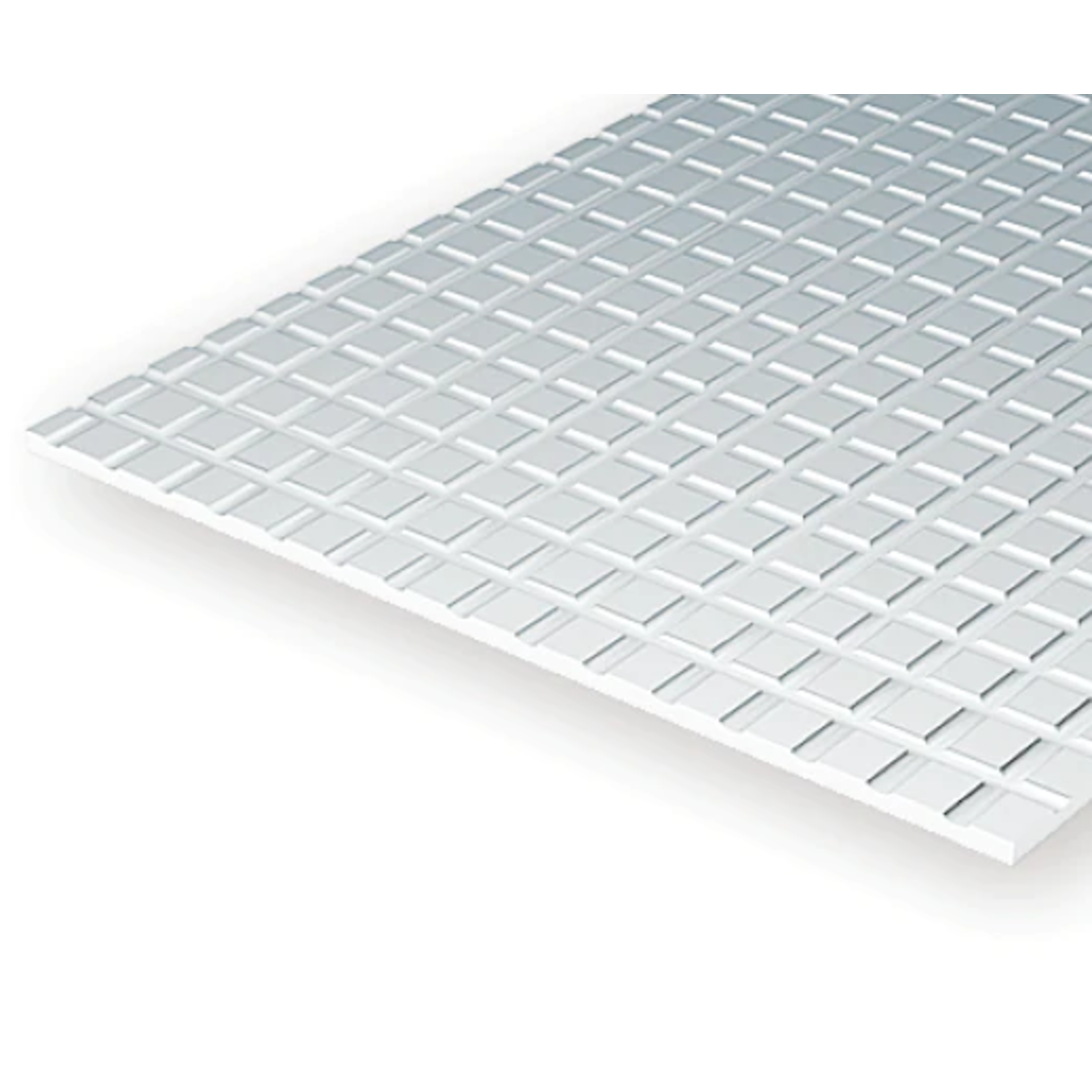 Evergreen Scale Models Evergreen 4505 - 1/4" X 1/4" X 6" X 12" OPAQUE WHITE POLYSTYRENE SQUARE TILE (1) SHEET